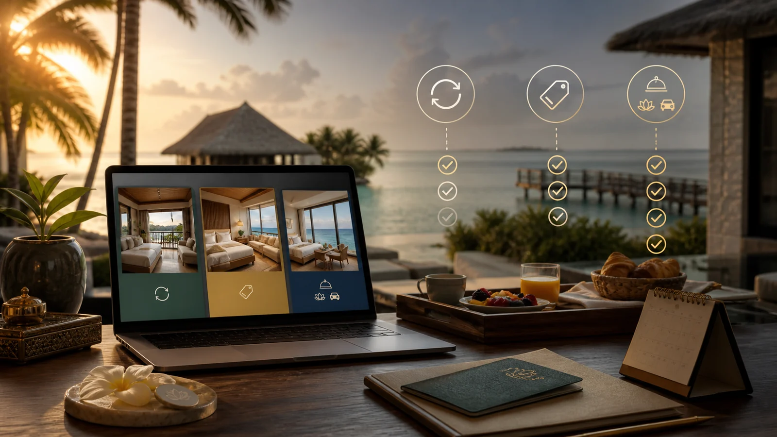 Luxury resort rates compared by flexibility, breakfast, transfer and spa benefits