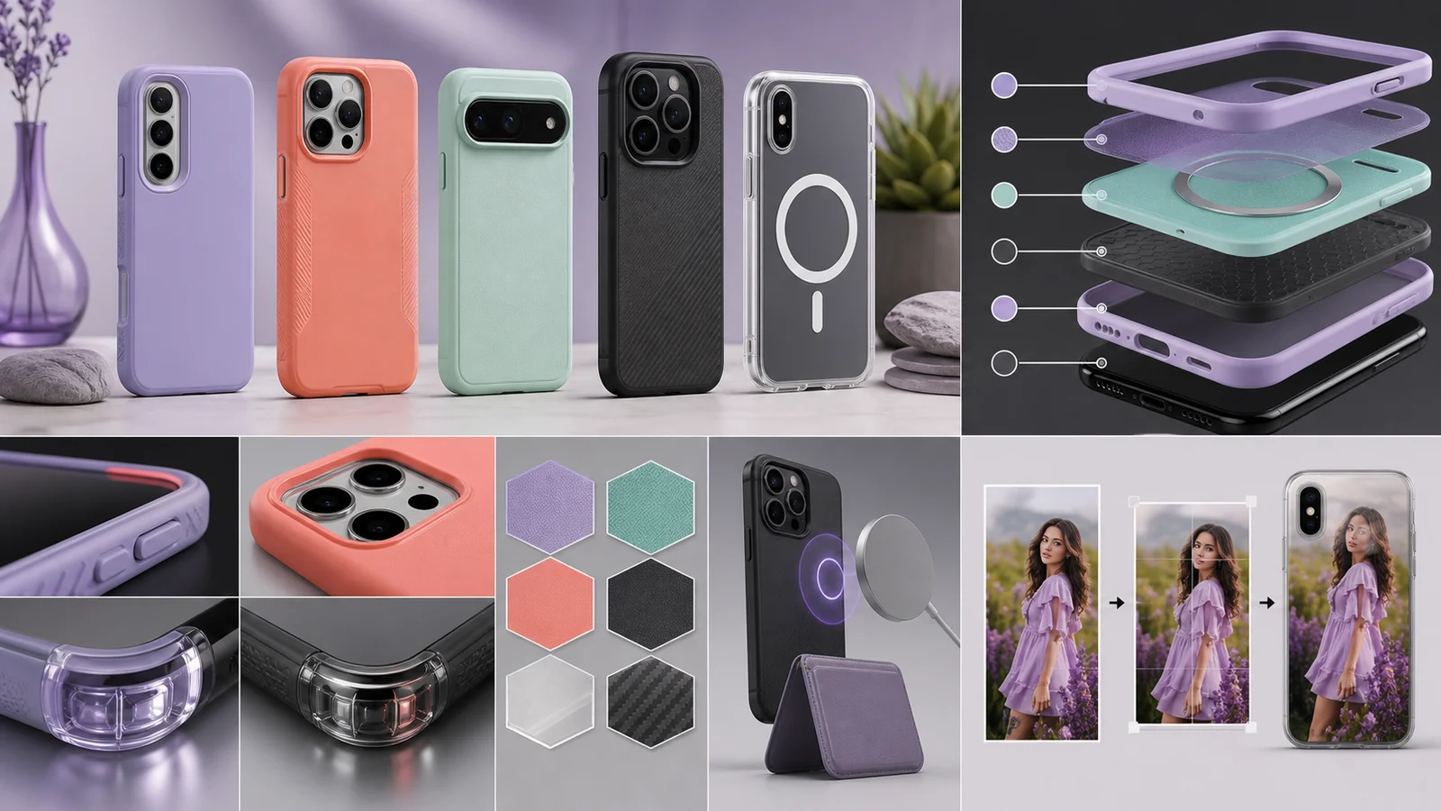 Phone cases compared by camera fit, protective layers, materials and customization