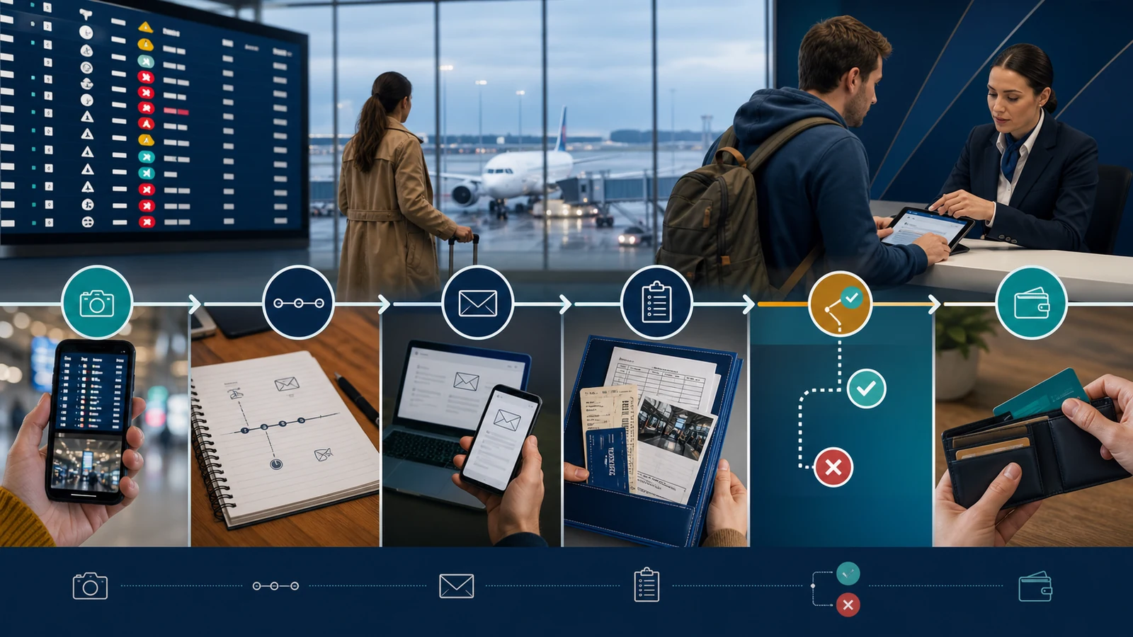 Airline disruption claim from airport evidence through eligibility review and outcome
